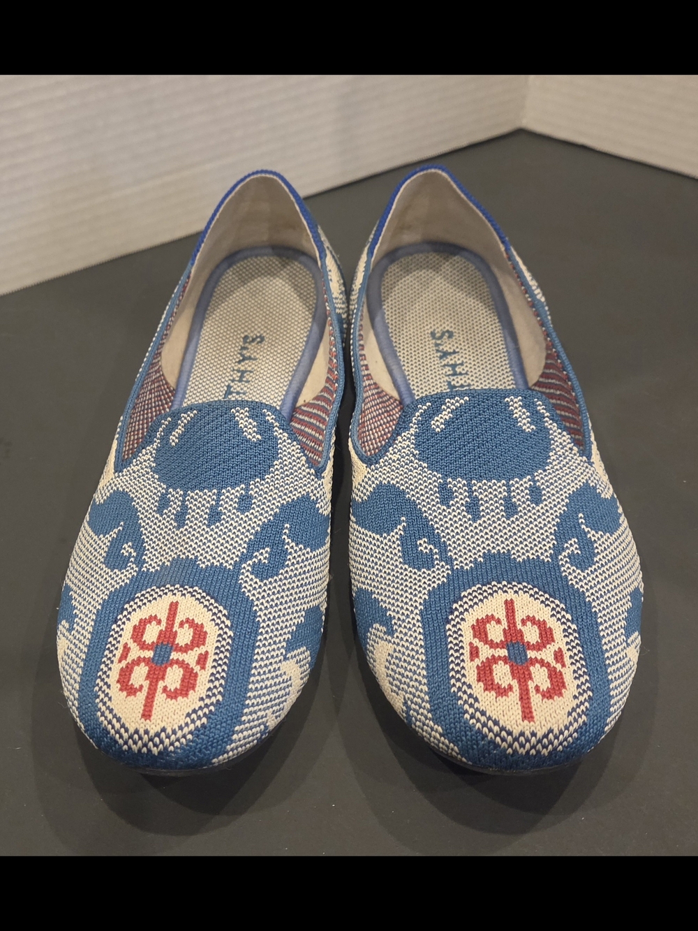 Limited Edition ROTHYS Moroccan Teal Slip-On Loafers - Picture 2 of 5